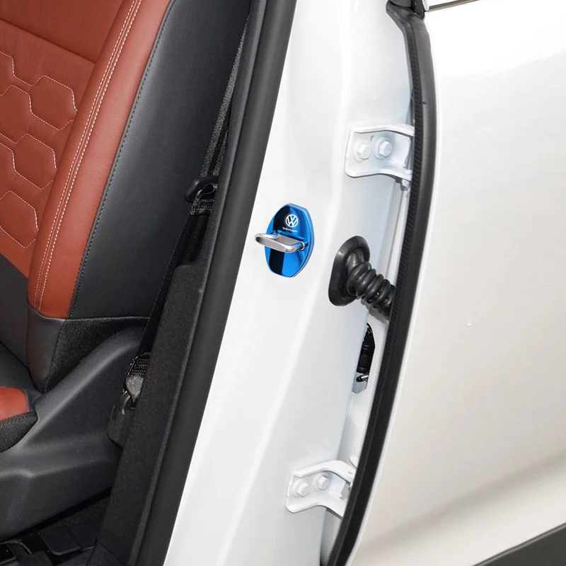 سبائك الزنك قفل باب السيارة مشبك غطاء أغطية حماية لشركة فولكس فاجن GTI بولو جولف باسات شيروكو تيجوان جيتا T-ROC طوارق Taigo CC #5