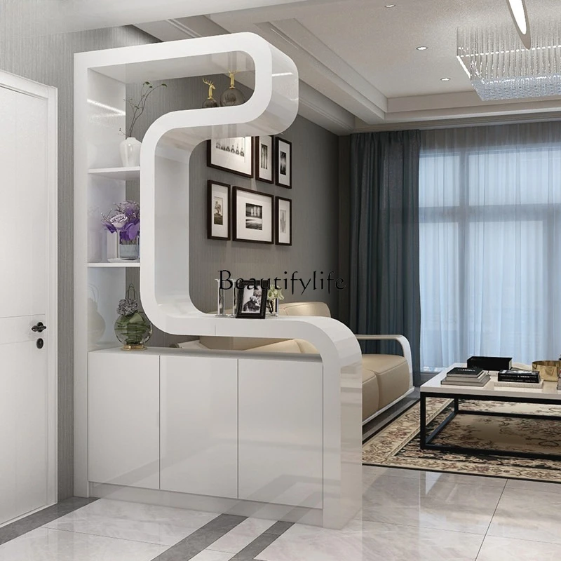 *Nordic entrance cabinet partition multi-functional foyer cabinet simple modern partition screen customization