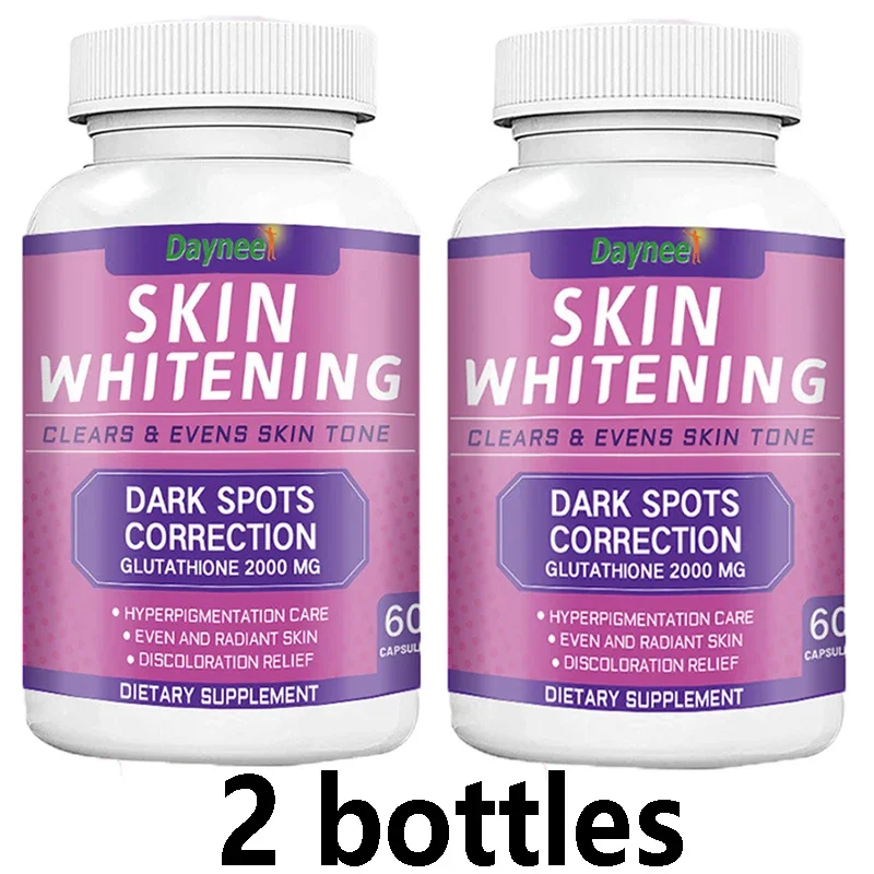 

2 bottles of glutathione capsules restore elasticity brighten skin tone enhance resistance beautify the skin