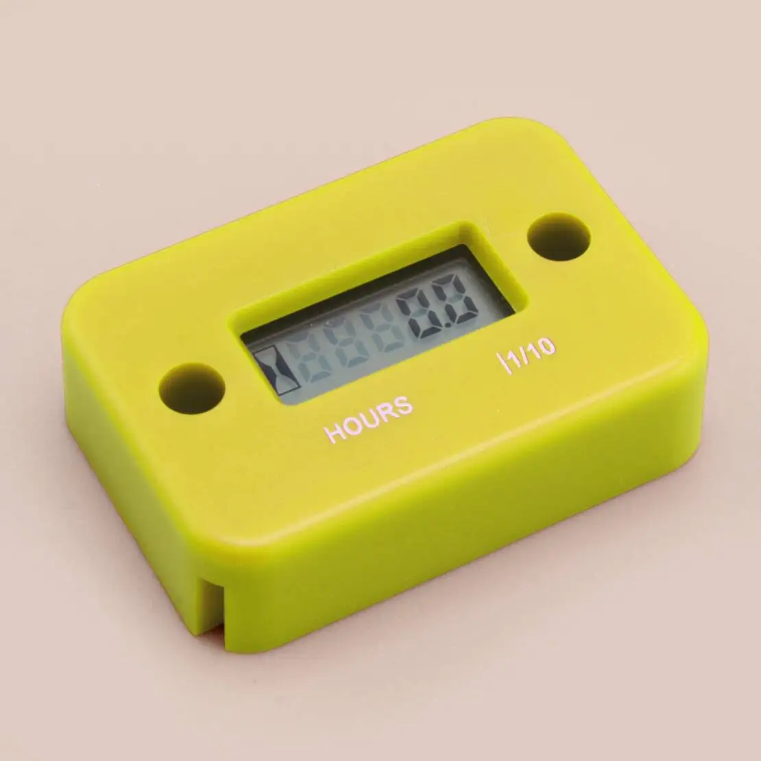 Yellow Digital LCD Vibration Hour Counter Operating Hour Counter Engine Hour Meter Fit For Motorcycle Tractor Log Spliter Boat