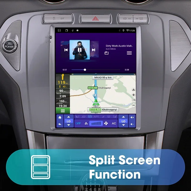 JMCQ-reproductor de DVD para coche, unidad principal de navegación con pantalla de visualización de Carplay, Android 12, para Ford Mondeo Mk4 Galaxy