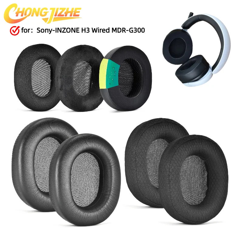 

CHONGJIZHE Replacement Velvet /Mesh/Ice gel /Protein skin Earpads For Sony-INZONE H3 Wired MDR-G300 Ear Cushion / Headphone