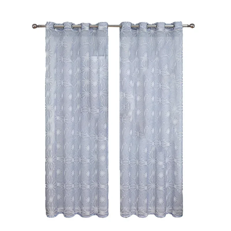 NH4034Translucent curtain Saipen swirl window screen bedroom living room bay window decoration curtain cloth