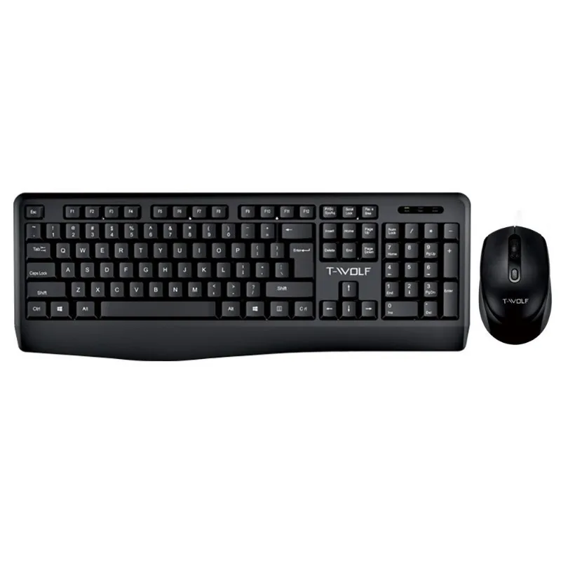 

Wireless Quiet Keyboard and Mouse Set/Suit 2.4g Wifi Chocolate Punk Key Mouse Support one press to Mute Free Shopping