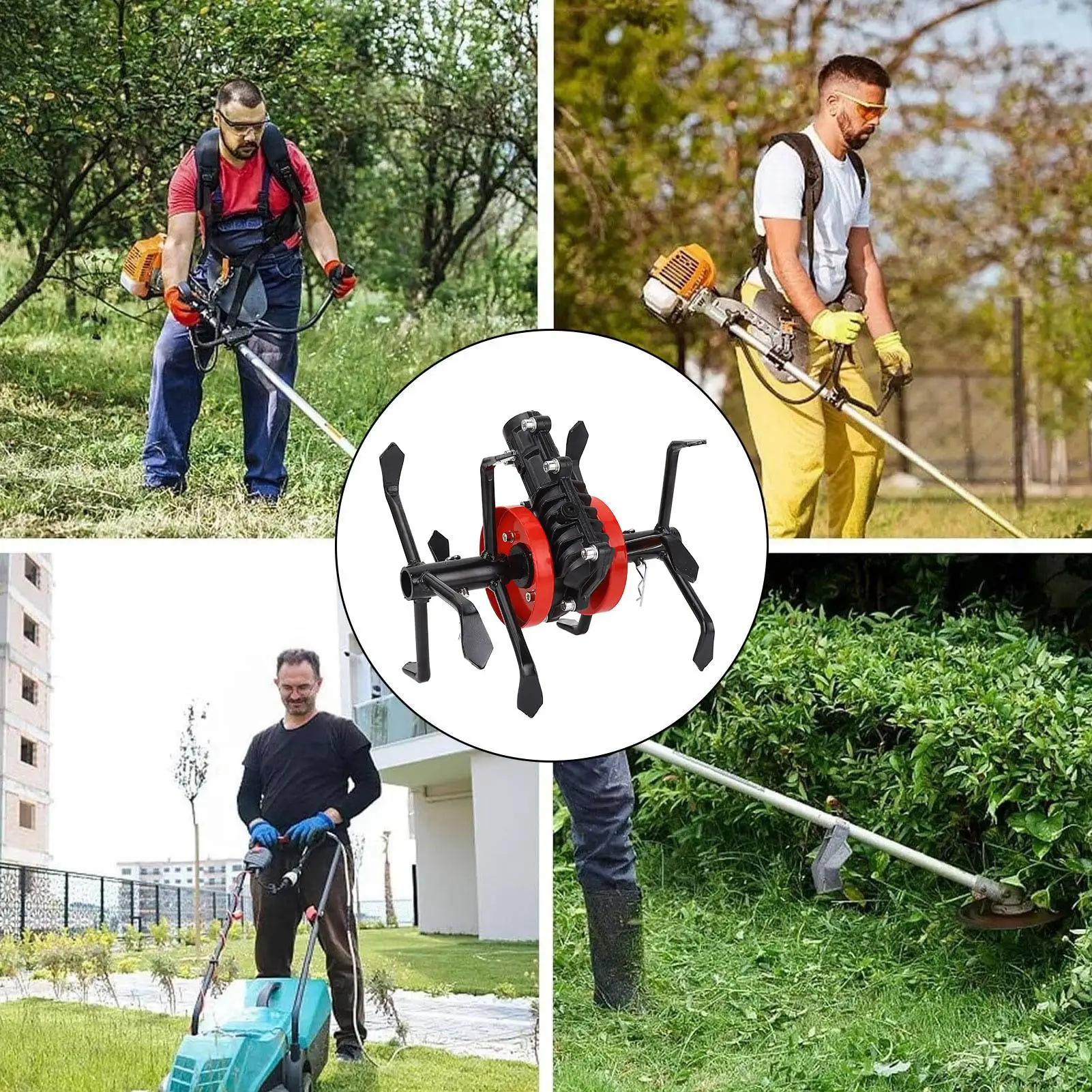 

Brush Cutter Grass Wheel Multifunctional 28mm 9 Tooth Soil Loosen Head Cultivator Accessory Efficient for Garden
