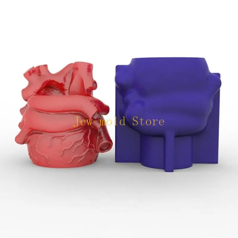 C71B HEART PEN حامل زهرة وعاء القالب الراتنج الايبوكسي القالب الجص أداة صنع الجص
