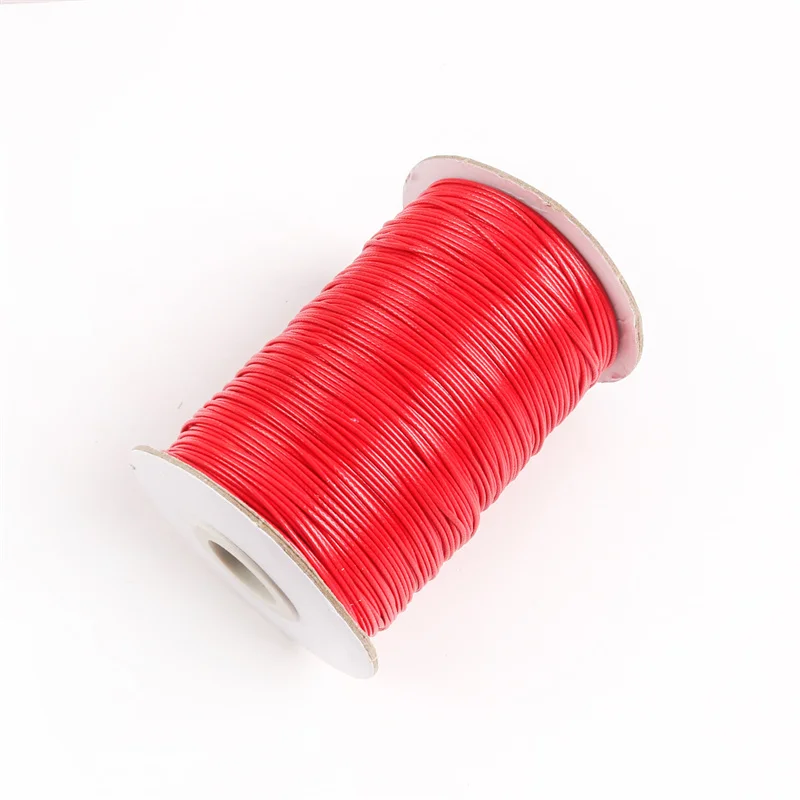 20meters 0.5 0.8 1 1.5 mm Beading Waxed Cord Round Black Red White Korean Cotton Rope Thread String For Jewelry Necklace Making image 6