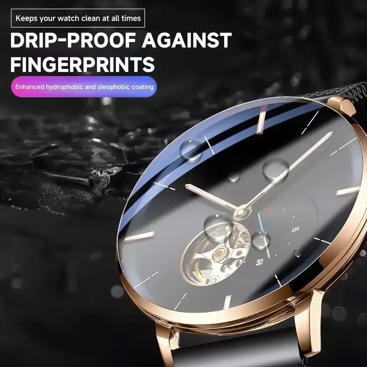 26-46mm Diameter Universal Tempered Glass Smartwatch Screen Protector Scratch-Resistant Protective Film traditional watch Access image 6