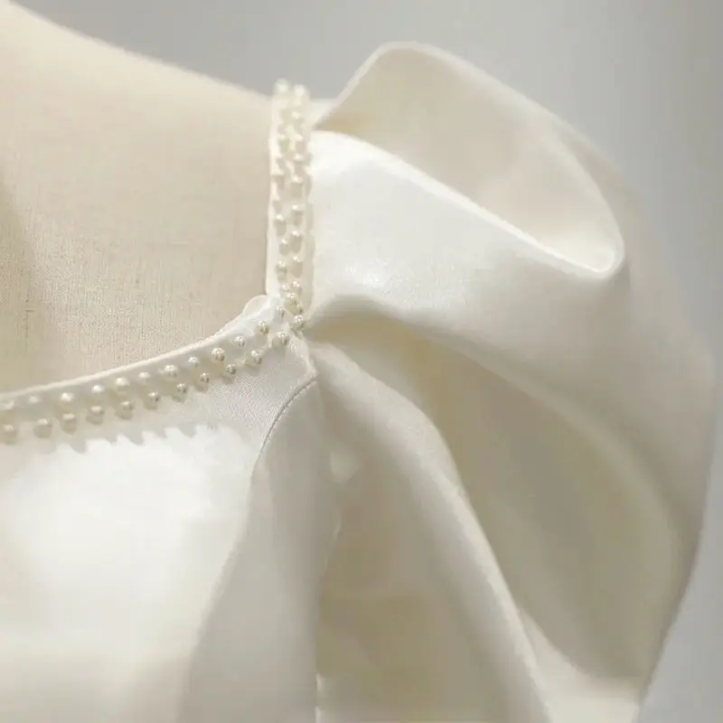 Robe de mariée en Satin, robe de bal principale, manches de mariée, artisanat lourd français, luxueux, Style Court, voile de sortie avec Long Train, nouvelle collection 2025