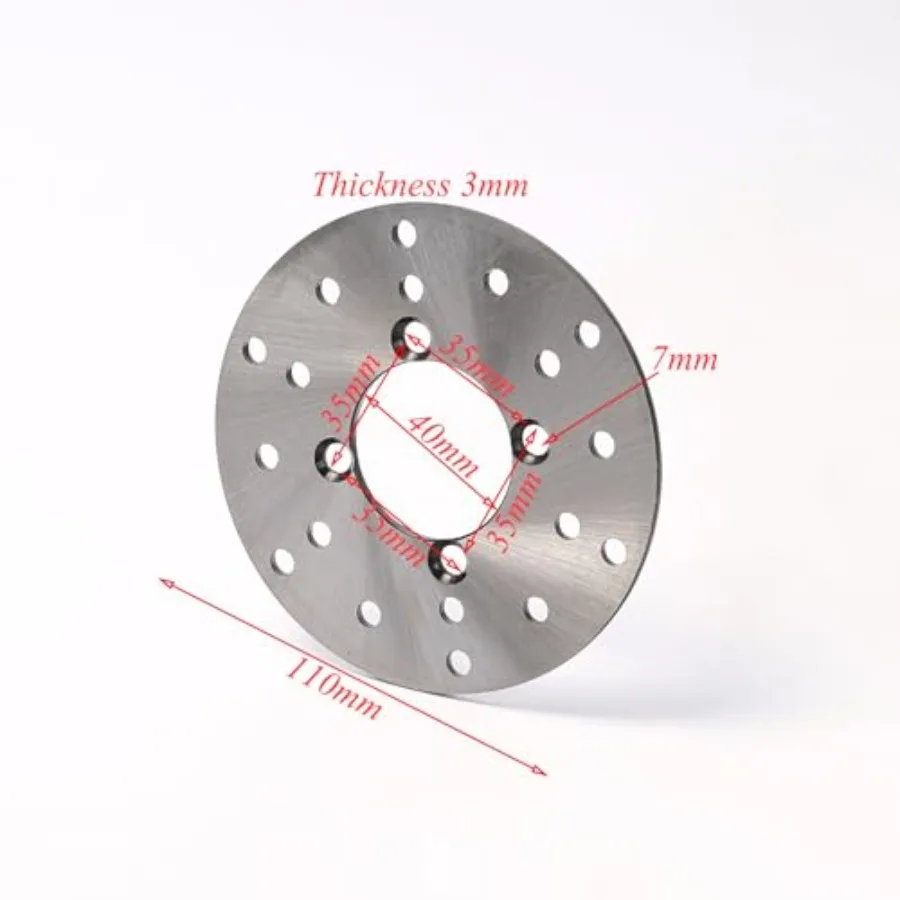 Eje de dirección del cubo de la rueda delantera de 3 pernos, pie de nudillo, freno hidráulico, almohadillas de doble pinza, Rotor para piezas de bricolaje, Go Kart Drift Trike