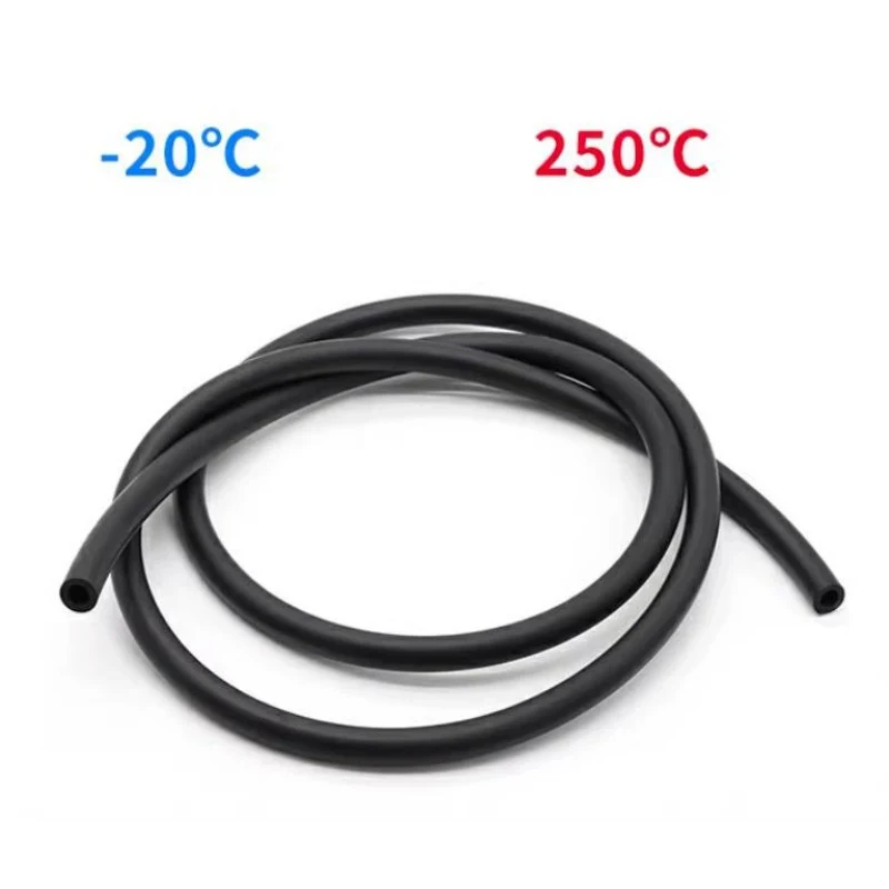 

2mm 3mm 4mm 5mm 6mm 7-12mm ID Fluoroelastomer Tube / Corrosion Resistant Black Rubber Hose for Automotive & Industrial Use