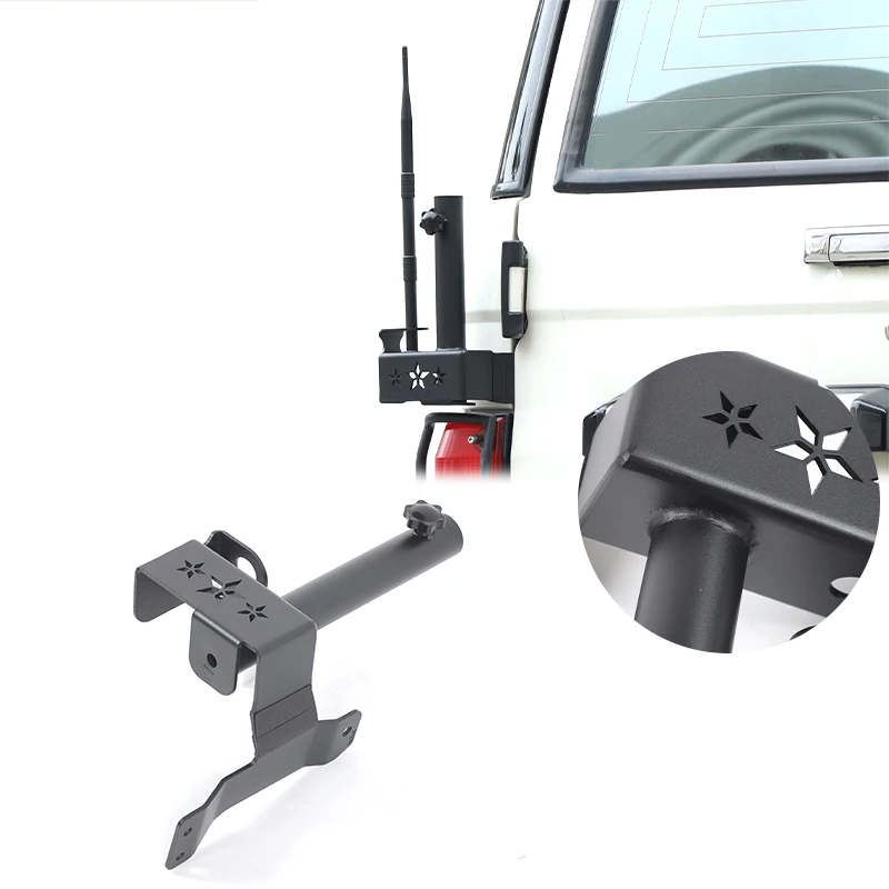 Carbon Steel For Toyota LC71 LC76 2007+ Car Tailgate Rear Antenna Mount Holder Bracket Flag Pole Holder Stand Car Accessories - view 2