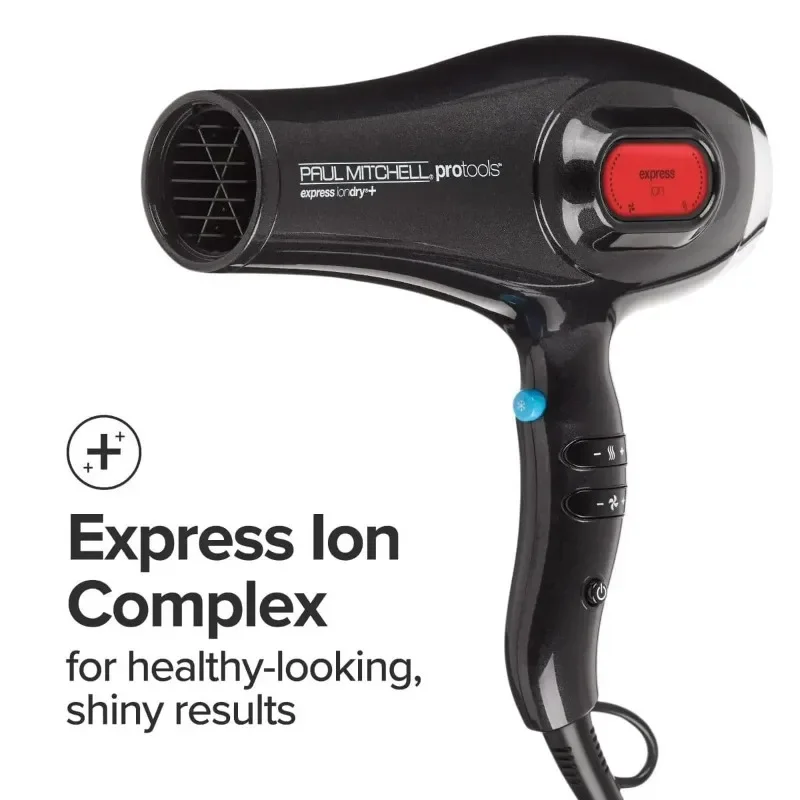 Paul Mitchell Express Ion Dry + Hair Dryer, Digital Ionic Hair Dryer, Multiple Heat + Speed Settings, For Salon-Level Blowouts