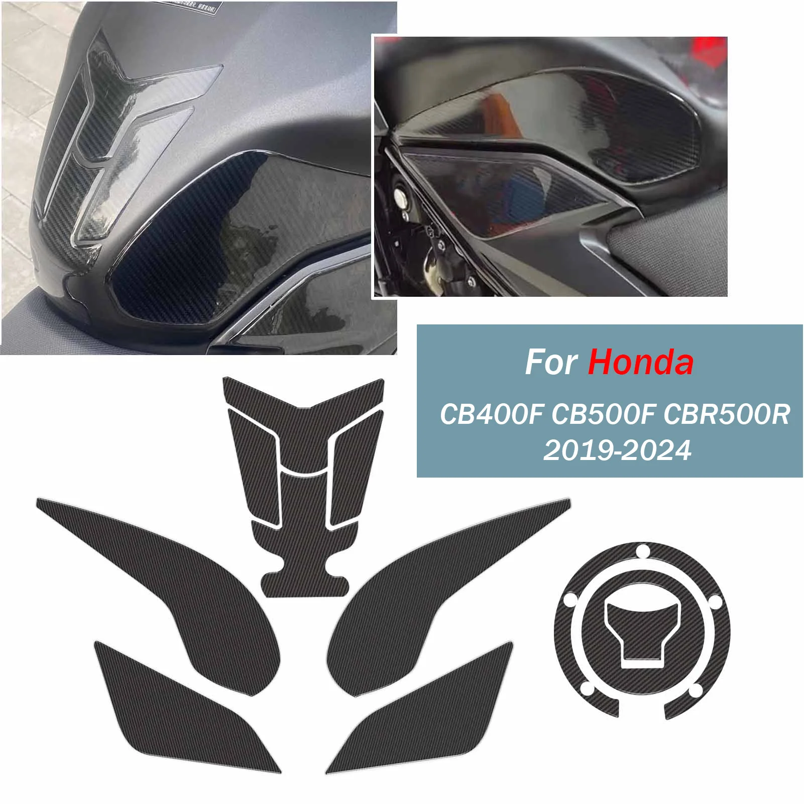 

Для CB400F CB500F CBR500R наклейки на бак, защита газа для Honda CB 500F 400F 2019-2024, комплект мотоцикла, наклейка для защиты колена