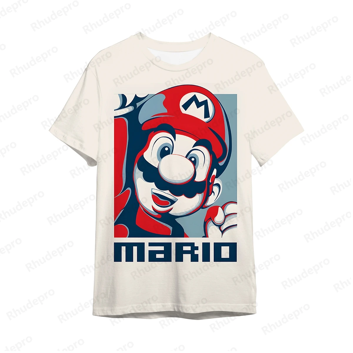 

Mario 3D Cartoon Youth Popular Men's And Women's Summer T-Shirt Pure Cotton Children's Top Cool And Comfortable Short Sleeves