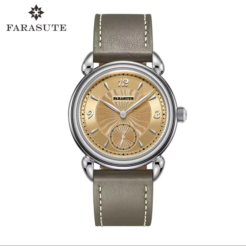 FARASUTE Top Brand Luxury Manual Mechanical Watch Mens Swiss SW261 Movement 5Bar Waterproof Stainless Steel Sapphire Wristwatch