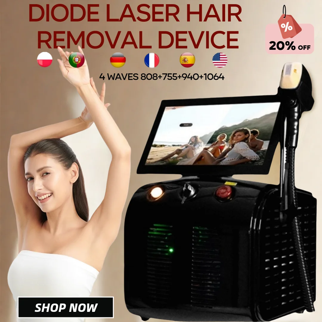 

Painless Diode Laser Hair Removal Machine 755nm/808nm/940nm/1064nm 600W-1600W 60M Shots CE Certified For All Skin Types I-VI