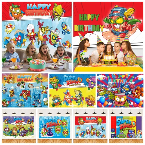 Fondo de Superthings Legends Superzings, decoración para fiesta de cumpleaños de niños, Baby Shower, estudio de fotografía, pancarta de fondo personalizada