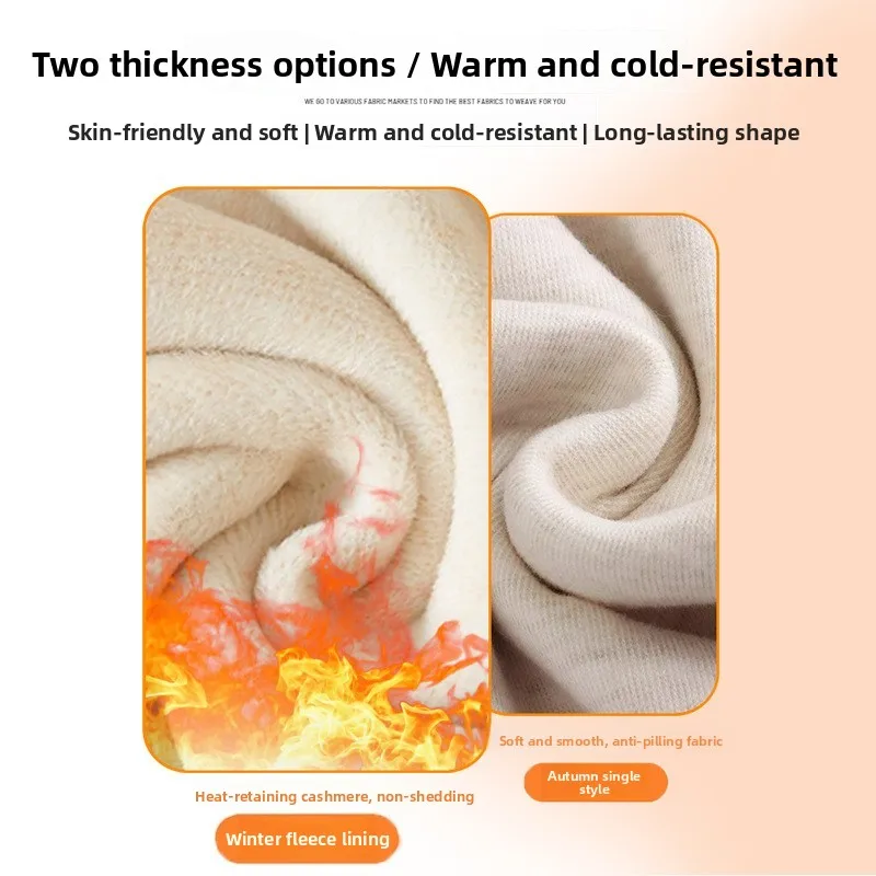 ハイウエストカシミヤワイドレッグパンツ レディース 秋冬 ドレープストレートカットパンツ 裏起毛カジュアルパンツ