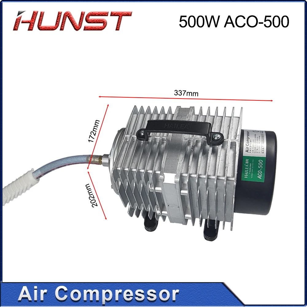 Imagem -03 - Hunst-elétrica Bomba de ar Magnética Compressor de ar 220v 500w Aco500 para Co2 Laser Gravação Máquina de Corte