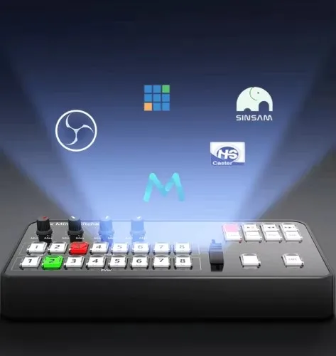 TYST Video Vmix Mini Switcher Control Panel MIDI2.0 Video Recording Switchboard for Vmix OBS Youtube Ins TV Broadcasts