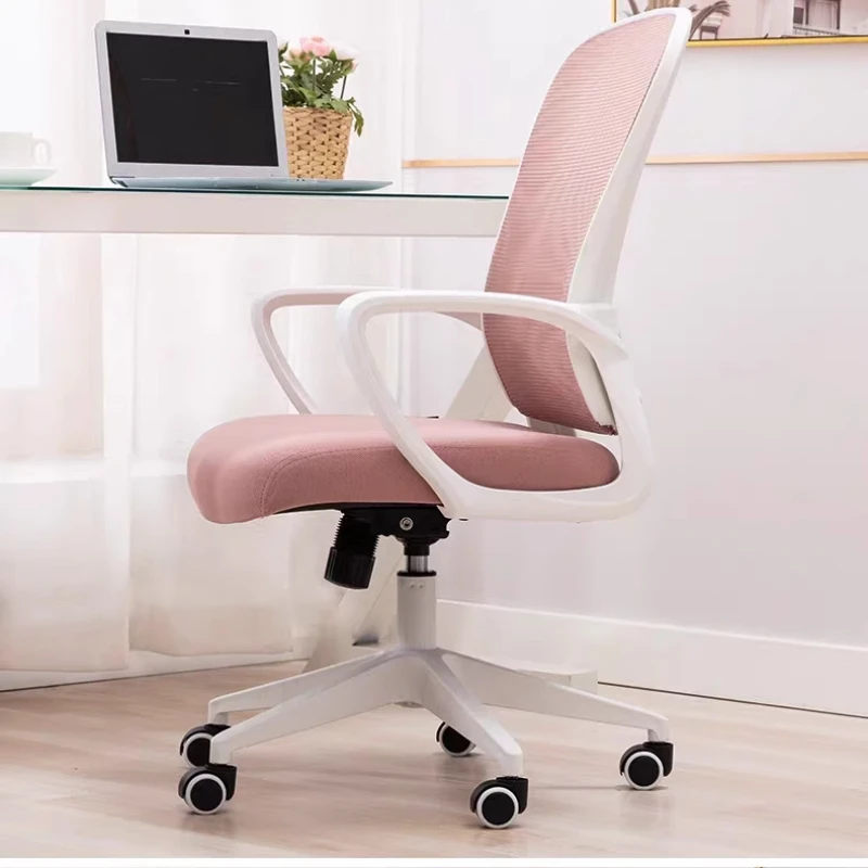 

Pink Ergonomic Computer Office Chair High Back Luxury Comfortable Office Chair Armchair Study Cadeira Ergonomica Home Furniture