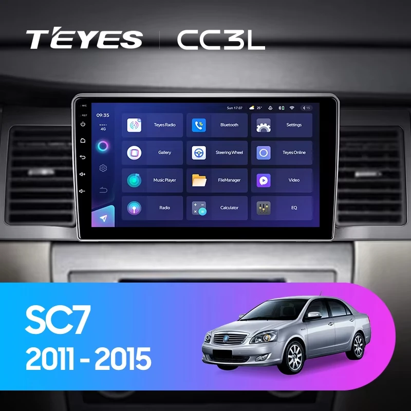 TEYES CC3L WIFI for Geely SC7 2011 - 2015 Car Radio Multimedia Video Player Navigation Stereo GPS Android No 2din 2 Din DVD