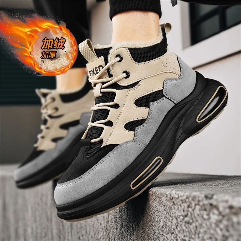 Shoes for Men Platform Sports Shoes Soft and Comfortable Sports and Leisure Cotton-padded Casual Sneaker Male Sneakers All-match - view 3