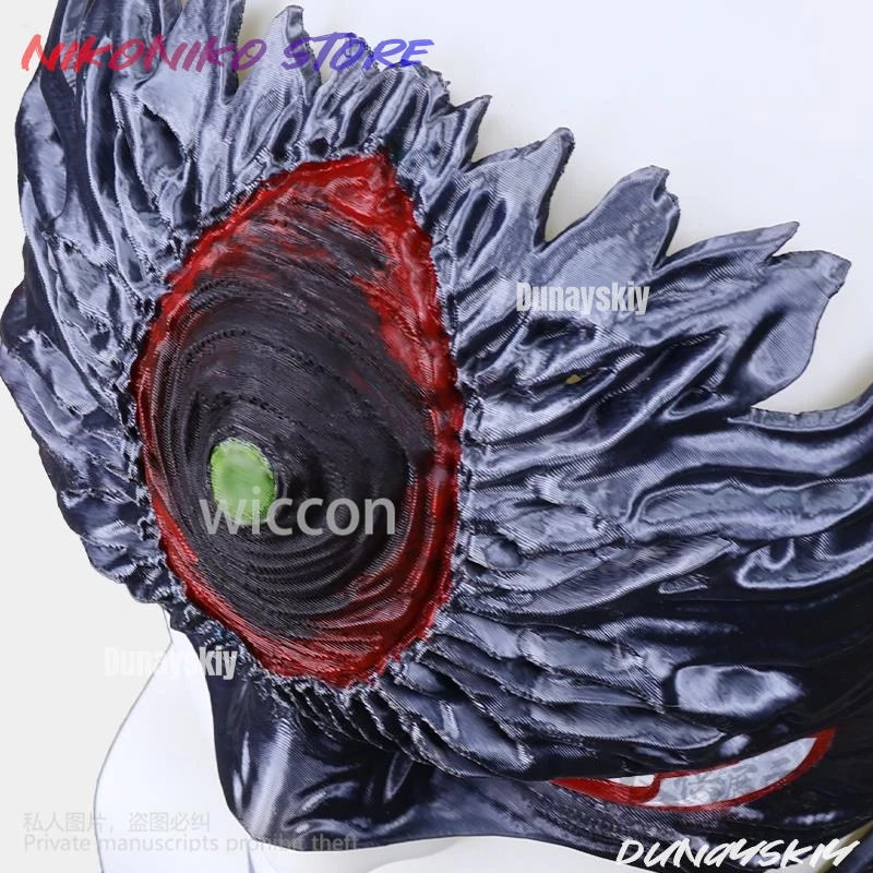 أزياء أنيمي دان دان كوسفريف جين إنجوجي الرعب ثلاثية الأبعاد من البلاستيك الصلب صنع نصف قناع الوجه لحفلة الهالوين وأعياد الميلاد
