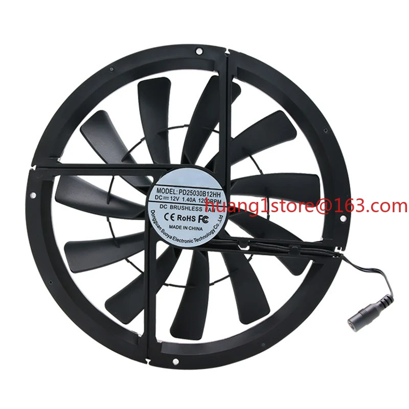 High Airflow 12V Silent Cooling Fan, for Electronic Cabinet, RV Ventilation & PC Server Case (DC 12 Volt)
