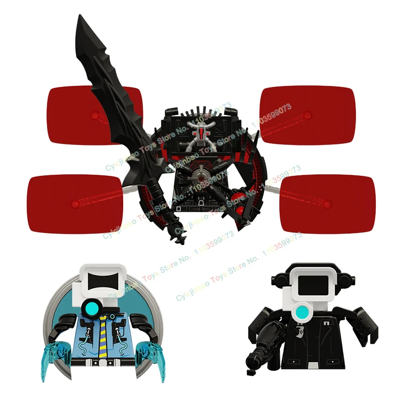 Horloge de bande dessinée pour hommes, accessoire de toilette, armure, figurines d'action, blocs de construction, jouets pour enfants, cadeaux KDL852