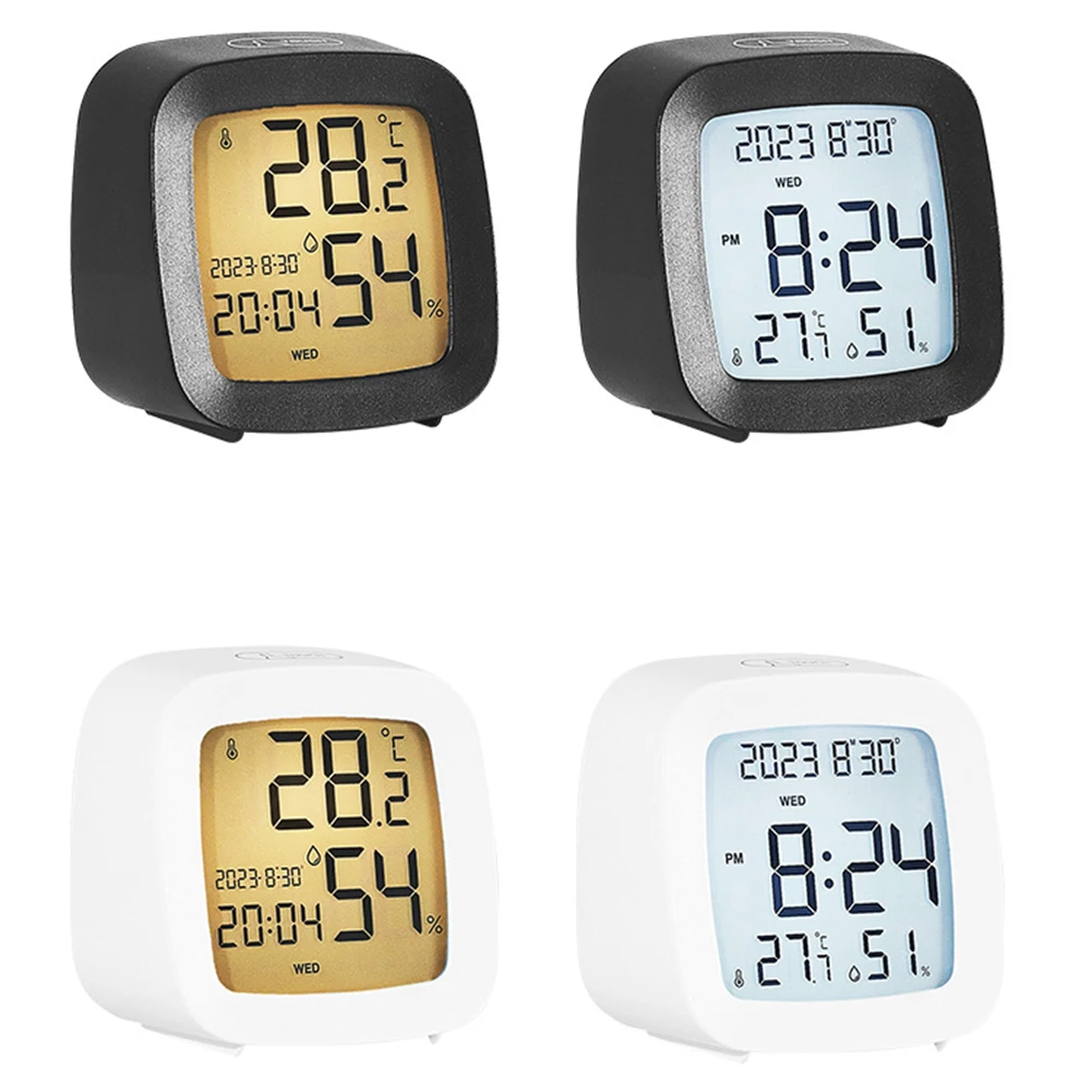 Réveil Led 2025 avec rétro-éclairage, affichage LCD à piles, moniteur de température et d'humidité pour la décoration de la maison et de la chambre à coucher, cadeau pour enfants