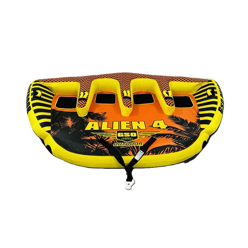 

Inflatable Floating Towable Tube For Boating Inflatable Towable Tube With Rope Bundle For 4 Person