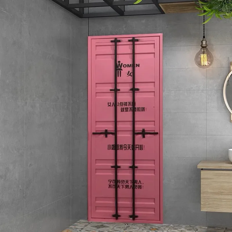 Washroom  Kitchen  Metal Door Sea Container Style Custom Size Swing Door for Toilet Room Piece