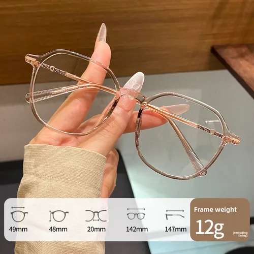 Imagen 2 del producto CLLOIO, gafas de lectura poligonales a la moda para mujer, gafas progresivas ultraligeras, se pueden personalizar, prescripción fotocromática para miopía