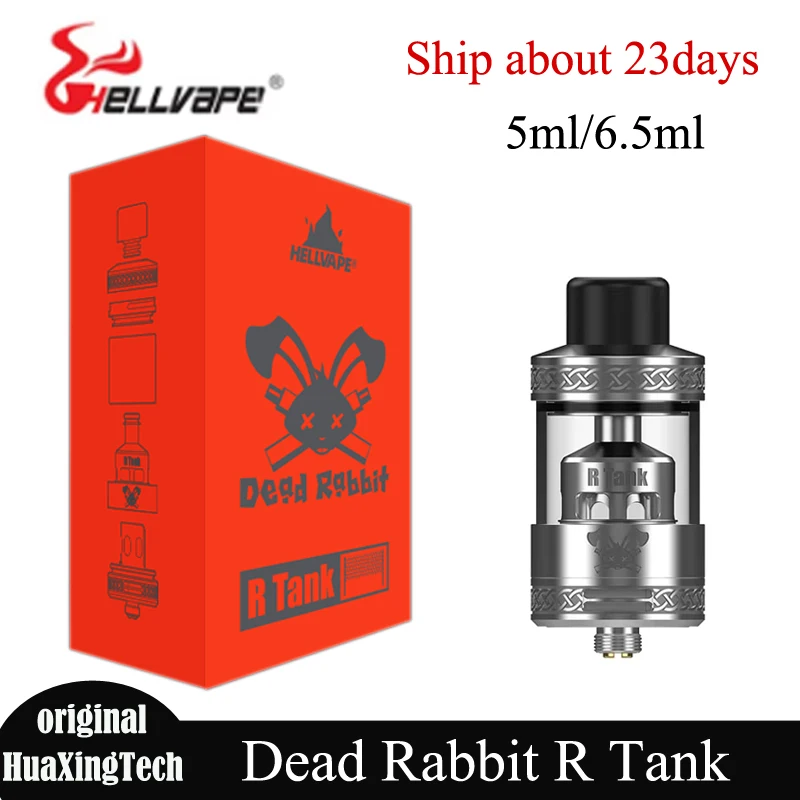 

Оригинальный Hellvape Dead Rabbit R Tank 510, капельный наконечник, верхний наполнитель, емкость 5 мл/6,5 мл, сетчатая катушка 0,2 Ом, распылитель для электронных сигарет