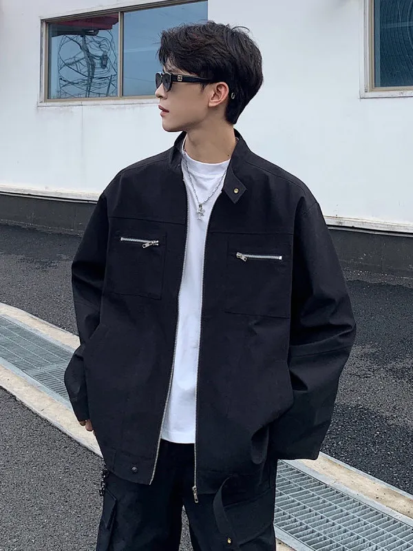 الرجعية اليابانية Sle فضفاضة تناسب سستة كيت الطيار Jaet الرجال ربيع الخريف ملابس العمل ملابس خارجية العصرية اللون Jaet