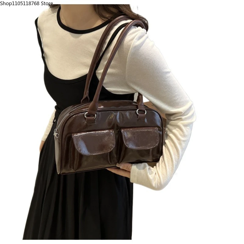 

Женские деловые сумки на плечо, простые женские сумки-тоут из искусственной кожи, женская сумка подмышками, бордовые большие сумки, кошелек