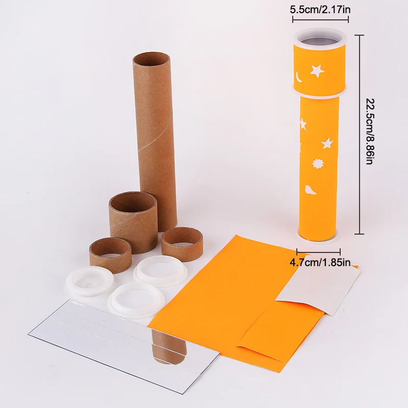 DIY Roterende Caleidoscoop Materiaal Kit Eenvoudig Kleurrijk Caleidoscoop Speelgoed Wetenschappelijk Experiment Leermiddelen Handgemaakt Speelgoed Voor