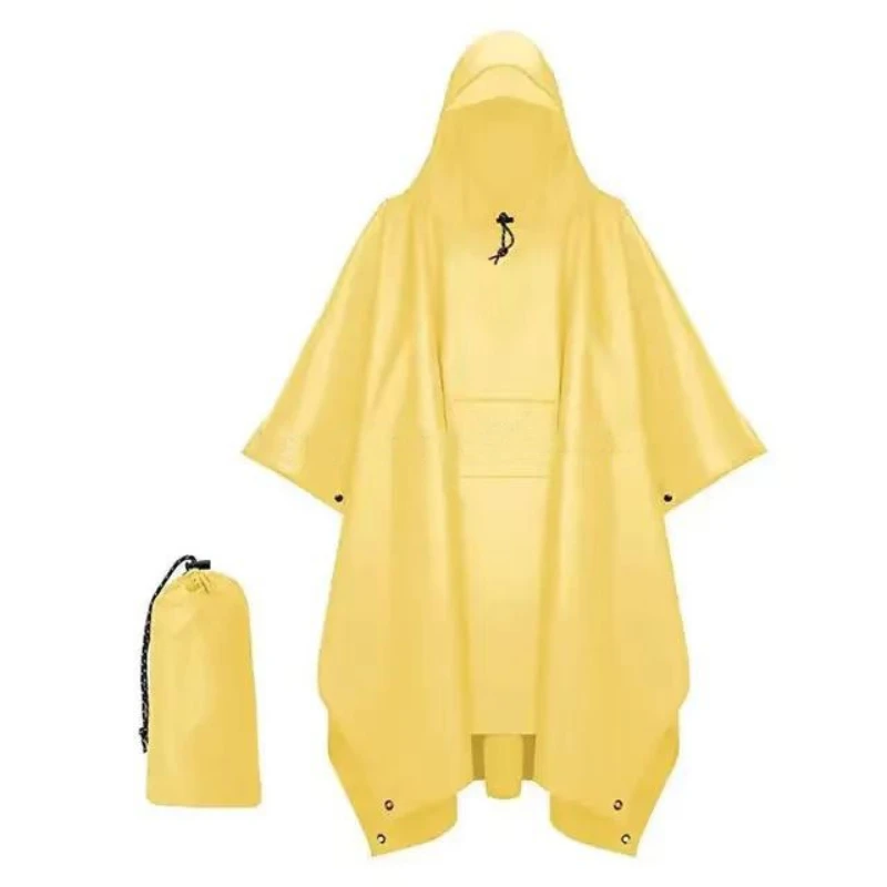 3 In 1 Outdoor Military Raincoat Hooded Sleeve Waterproof Rain Poncho Motorcycle Rain Cover Camping Hiking Travel Rainwear Tent