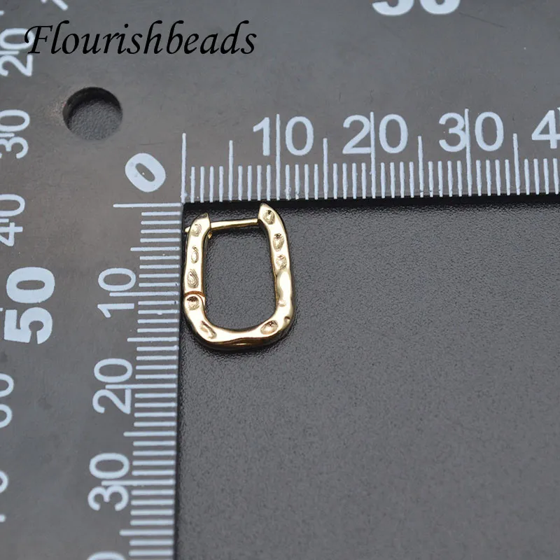 Imagem -05 - Real Chapeamento de Ouro Arco Circular Não Suave Orelha Ganchos para Faça Você Mesmo Níquel Livre Jóias Fazendo 30 Peças Lote 13x15 mm