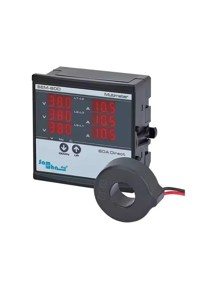 

SEM-60D 100D 250D Three-phase Digital Instrument 220V with Three Ring Transformers