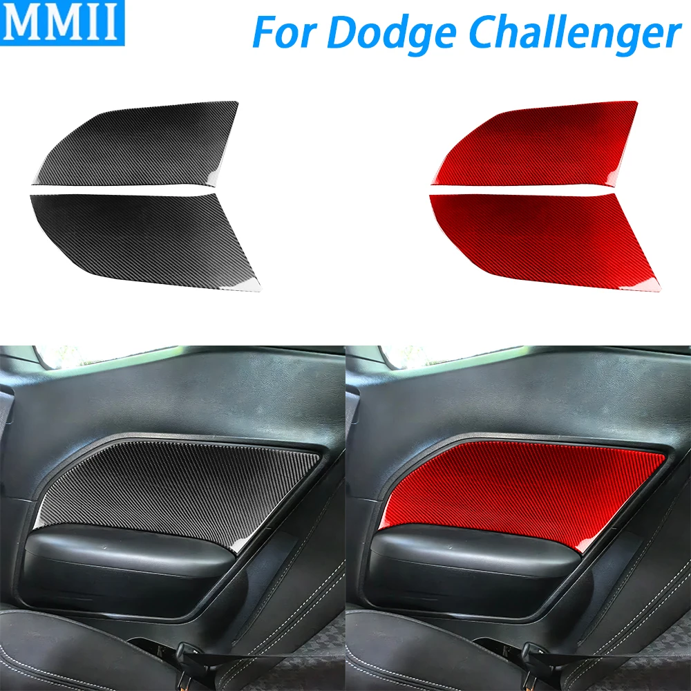 

For Dodge Challenger 2015-2022 Carbon Fiber Rear Seat Side Panel Decorative Cover Car Interior Decoration Accessories Sticker