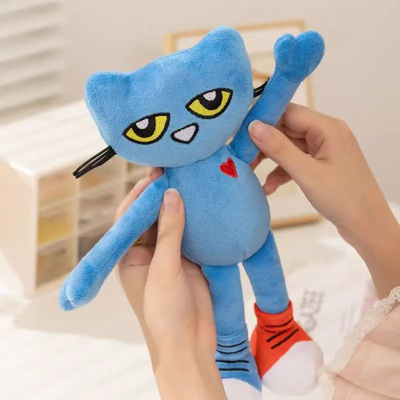 Latest Picture Book Cat Pete doll Kawaii Stuffed Plush Toy Figurine cartoon Anime Cute Gift doll Christmas Halloween