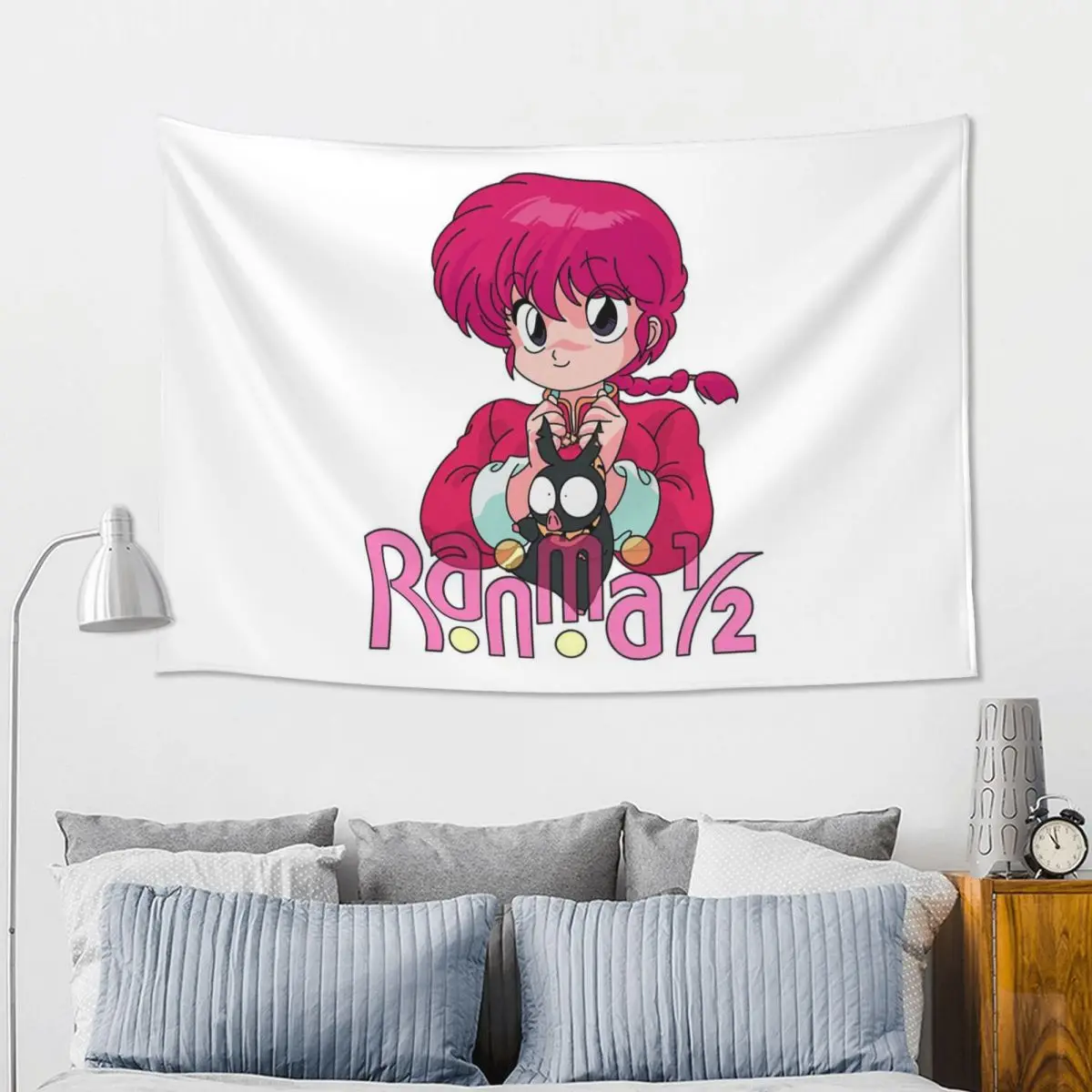 Ranma 1/2 Saotome Pig Girls P Chan Tapestry Art Wall Hanging Aesthetic Home Decor Tapestries for Living Room Bedroom Dorm Room