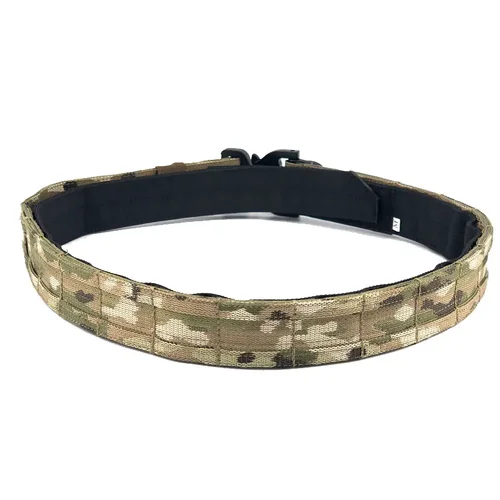 Imagen 2 del producto Cinturón táctico Airsoft Molle cinturón de batalla Multicam al aire libre hombres caza tiro doble capa equipo de cinturón de combate