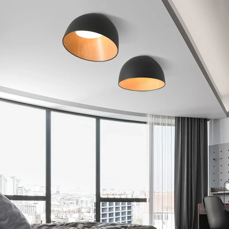 Nordic LED Ceiling Light Iron Acrylic Bowl Ceiling For Bedroom Study Corridor Cloakroom Balcony Living Room Home Decoration Lamp