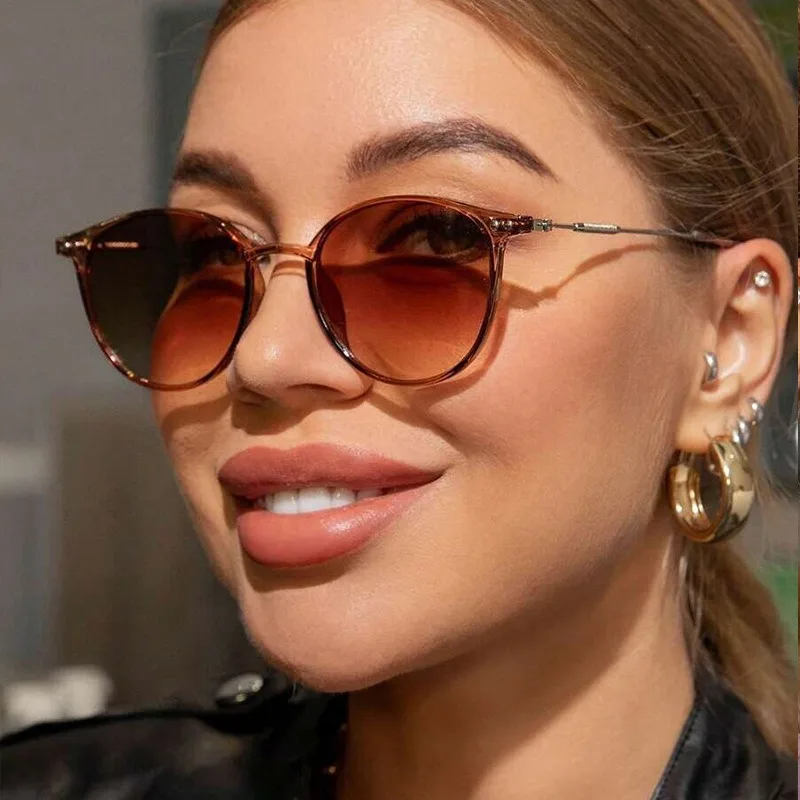 Nouvelles lunettes de soleil rondes vintage pour femmes, lunettes de soleil de marque de luxe rétro, lunettes de soleil pour femmes, Oculos De Sol, lunettes de soleil UV400