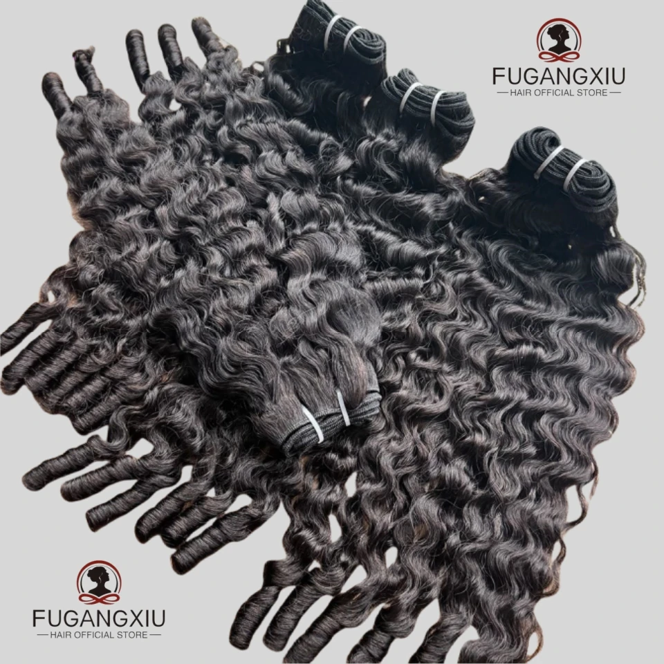 

Бирманские кудри Pix, пучки человеческих волос, вьетнамские необработанные человеческие волосы, пучок плетения, спиральные вьющиеся пучки океанских волос