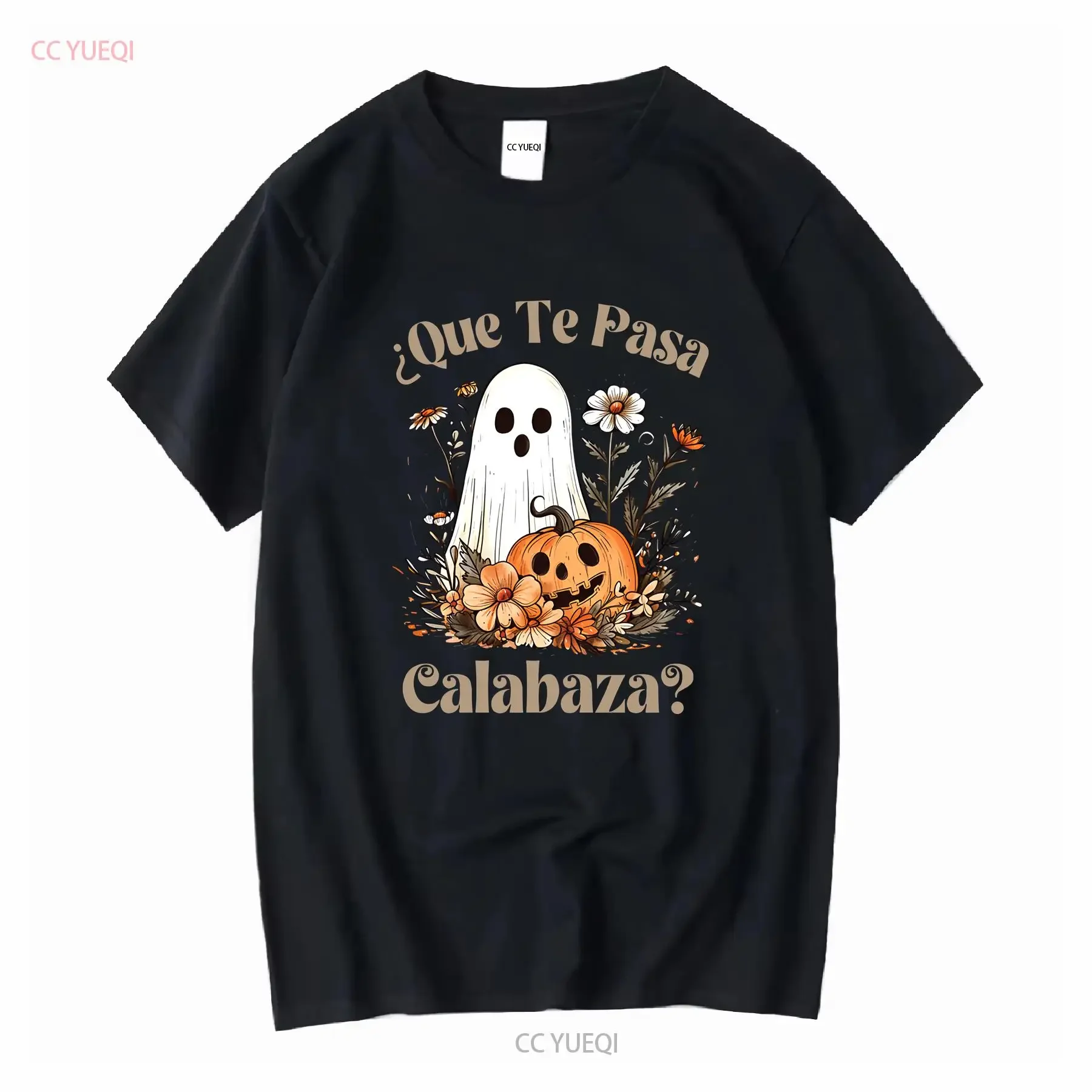 

Spanish Halloween T Shirt Retro Latina Spooky Season Pumpkin Bruja latinx Maestra Spanglish mexicano vintage Washed Breathable